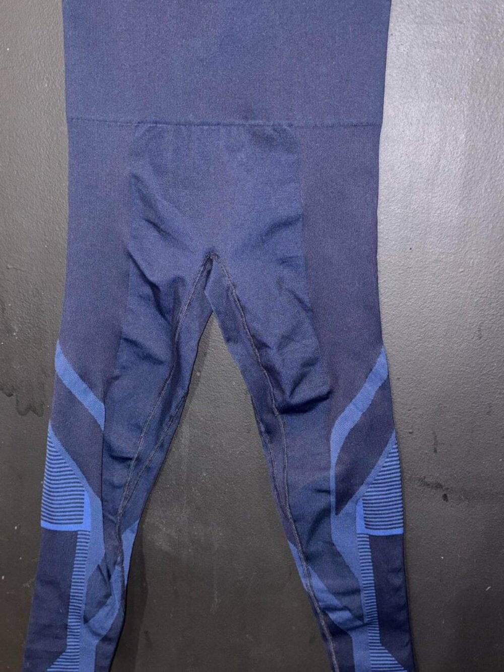 Women's Black and Navy Leggings - Picture 6 of 6